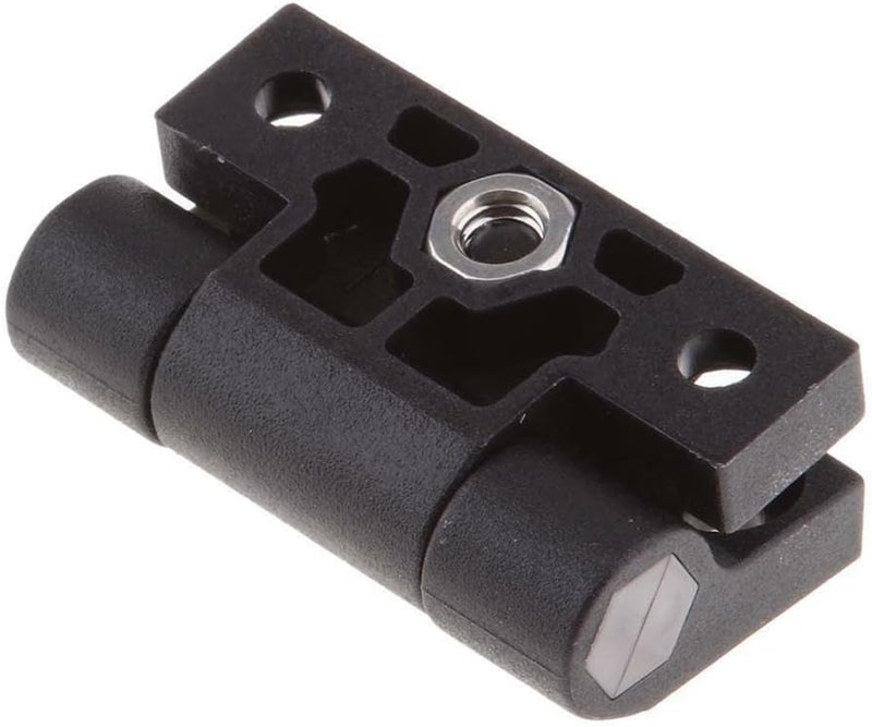 LinaLife 2pcs Adjustable Position Control Torque Hinge 4 Holes for 43mmx36mm Plastic Torque Position Control E6-10-301-20 Series Hinge Black Door Hinges - Image 5